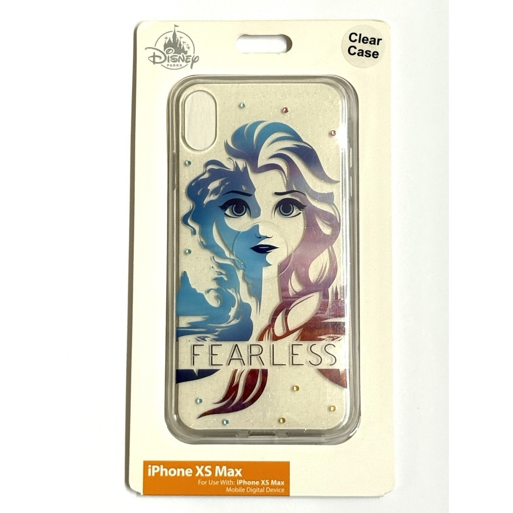 DISNEY PARKS D-TECH FROZEN ELSA "FEARLESS" CLEAR PHONE CASE FITS iPHONE XS MAX
